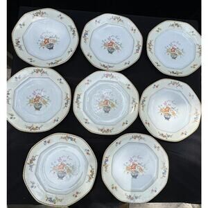 8 MZ Altrohlau CMR Czechoslovakia Berkshire' Dinner Plates 9.5" 1920's Nice! -S1